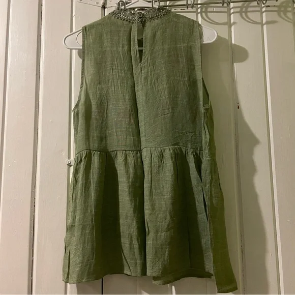 ENTRO embroidered sleeveless blouse-small NWOT - Picture 5 of 9